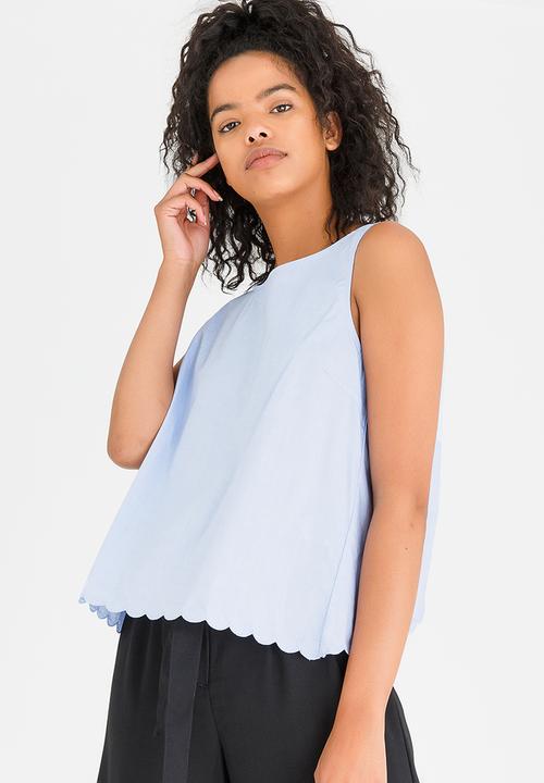 Pieces - Shelby Sleeveless Top Blue