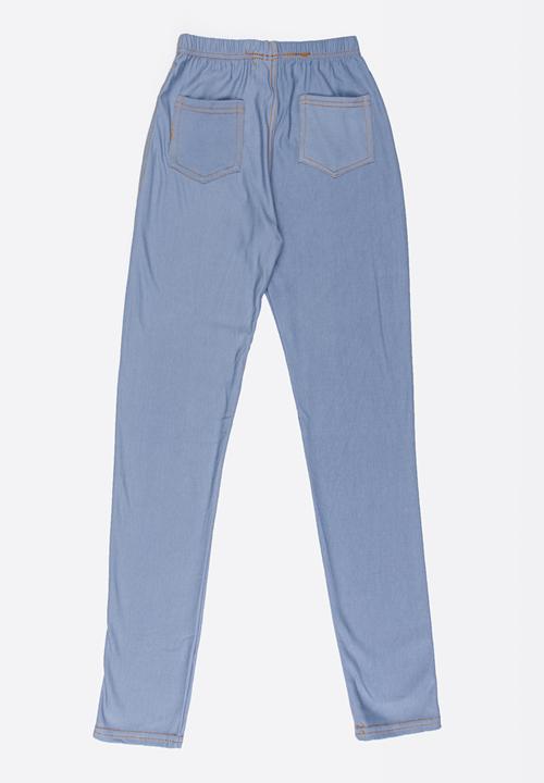 Pop Candy - Girls Jeggings Mid Blue