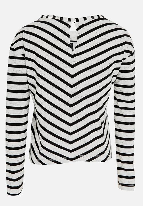Roxy - Heart and Soul Cropped Top Black and Cream