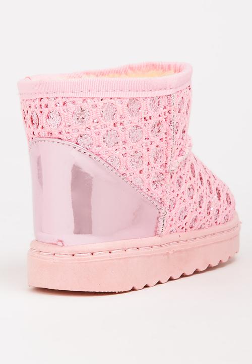 Pop Candy - Foil Print Boot Mid Pink