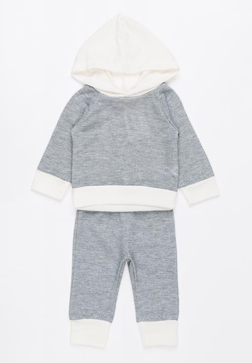 Pop Candy - Hoodie & Sweat Pant Set Grey