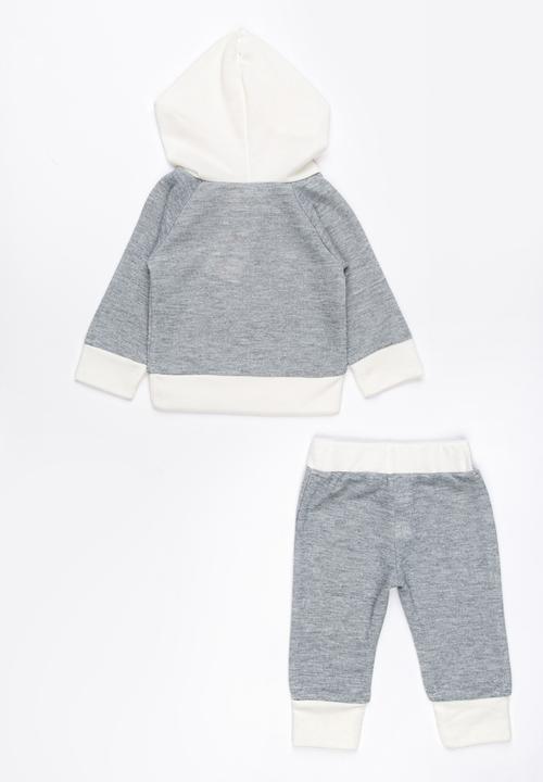 Pop Candy - Hoodie & Sweat Pant Set Grey