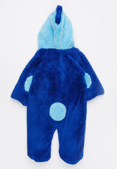Pop Candy - Fleece Onesie with Embroidered Face Dark Blue