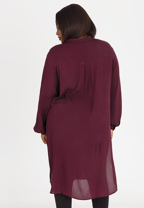 Marique Yssel - Judy Shirt Tunic with Embroidery Burgundy