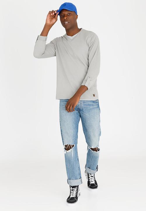 Brave Soul - Heirich V-neck Top Grey