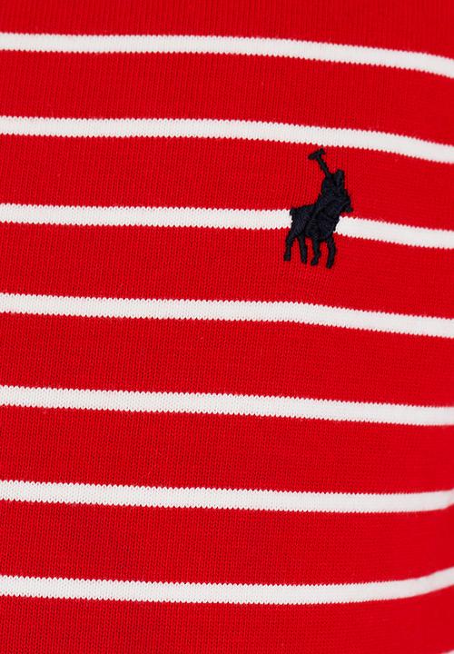 POLO - Alexis LS Striped Dress Red