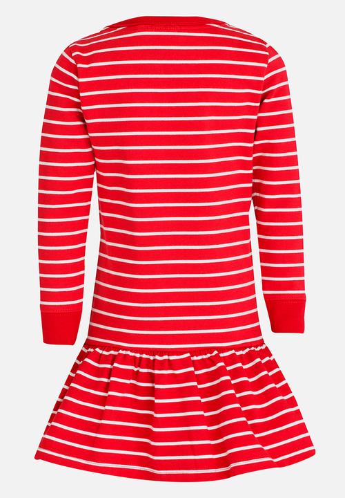 POLO - Alexis LS Striped Dress Red