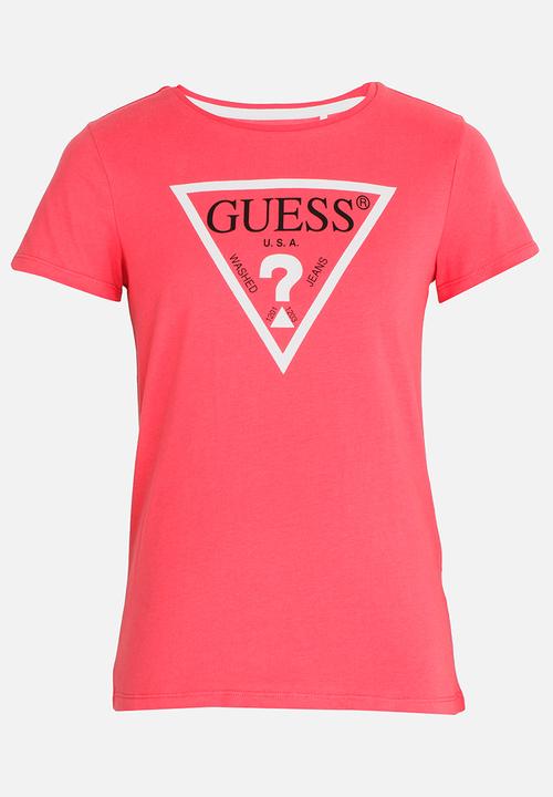 GUESS - Classic Tri Tee Dark Pink