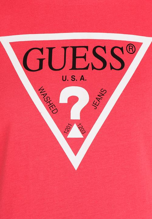 GUESS - Classic Tri Tee Dark Pink