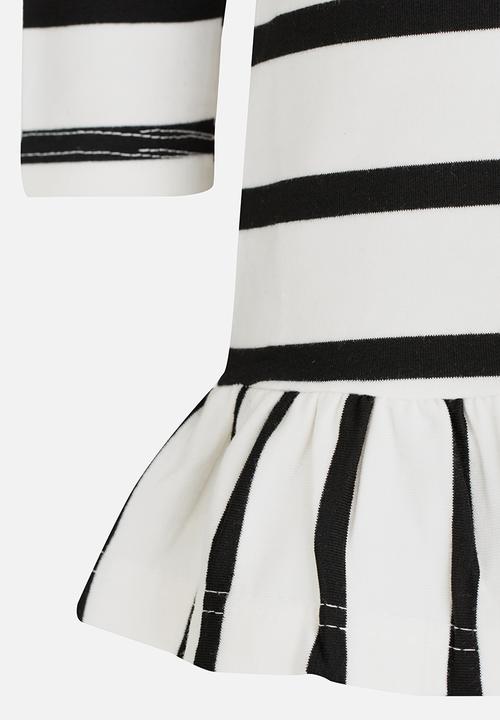 Pop Candy - Stripe Dress Black and White