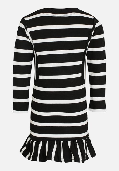 Pop Candy - Stripe Dress Black and White