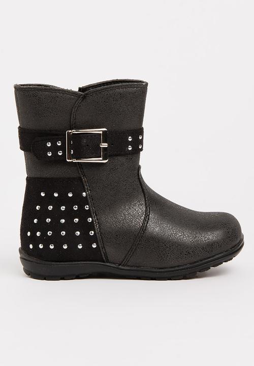 Rock & Co. - Boot with Buckle Detail Black