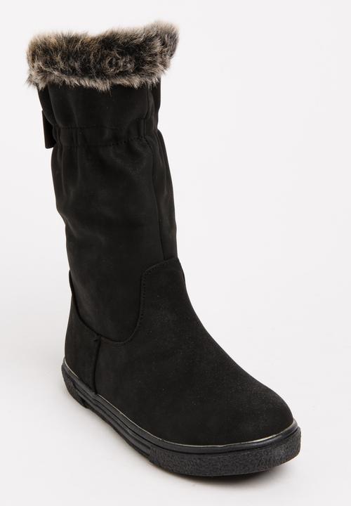 Rock & Co. - Boot with Fur Trim Black