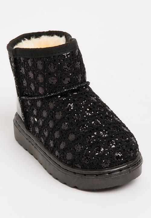 Pop Candy - Foil Print Boot Black