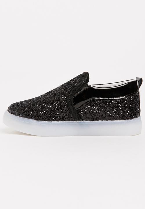 Pop Candy - Glitter Loafer Light Ups Black