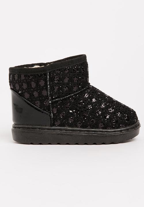 Pop Candy - Foil Print Boot Black