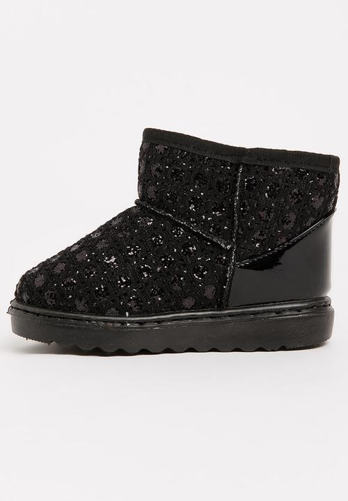 Pop Candy - Foil Print Boot Black