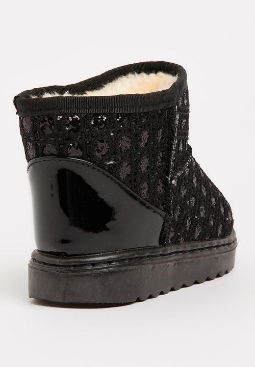 Pop Candy - Foil Print Boot Black