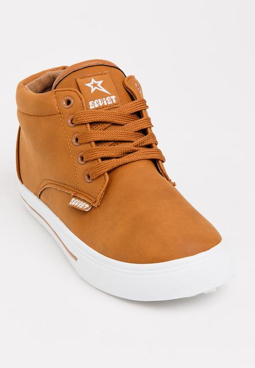 SOVIET - Clyde Hi Cut Sneaker Tan