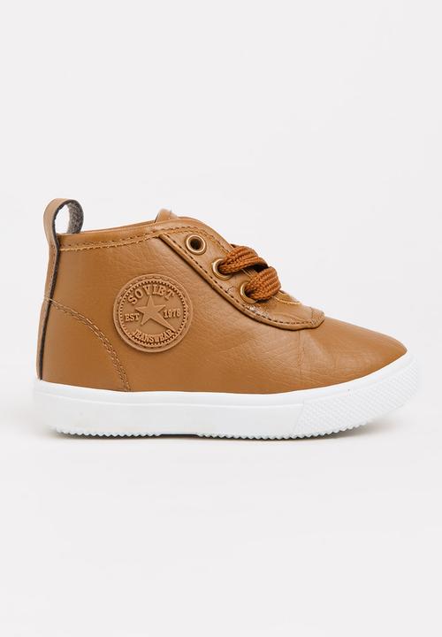 SOVIET - Callista Hi Cut Sneaker Tan