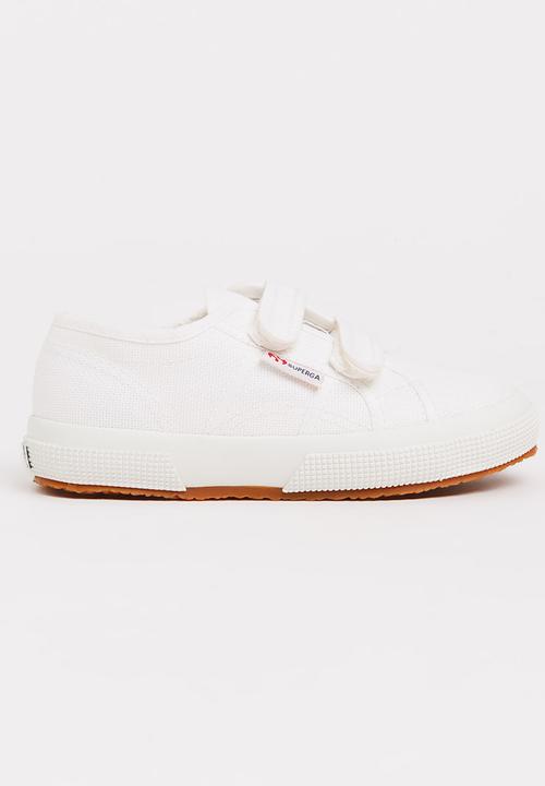 SUPERGA - Velcro strap sneaker - white 