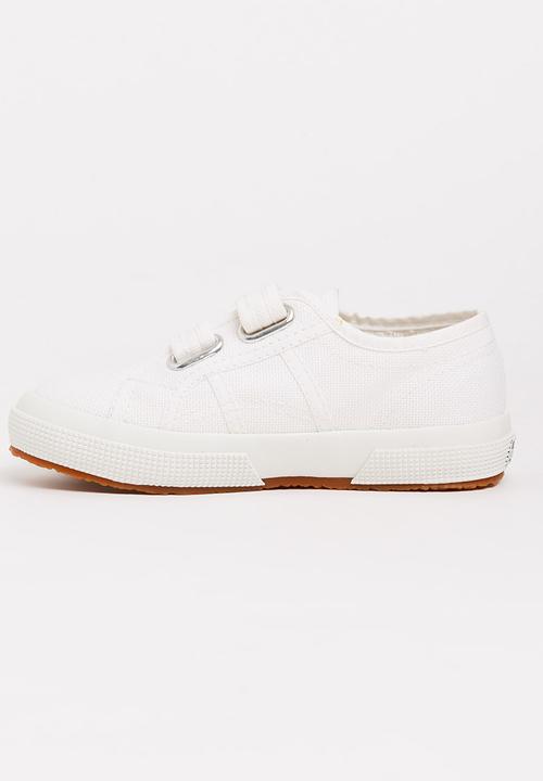 SUPERGA - Velcro strap sneaker - white 