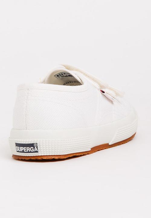 SUPERGA - Velcro strap sneaker - white 