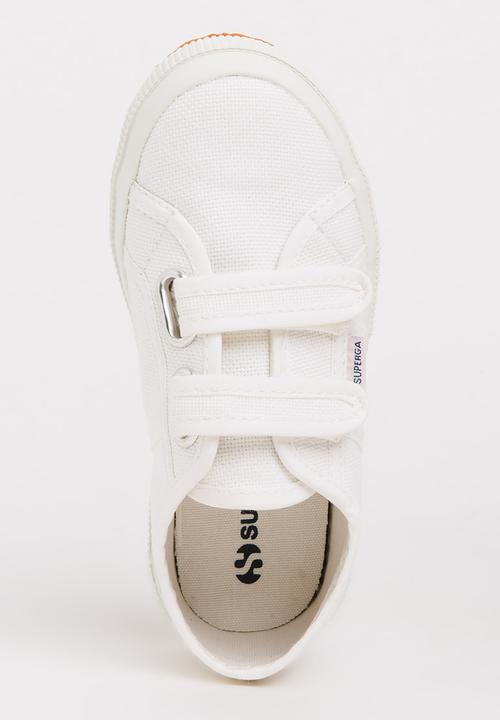 SUPERGA - Velcro strap sneaker - white 