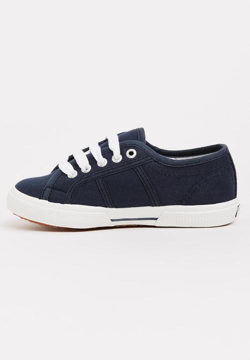 SUPERGA - Classic Slim  lace Up Sneaker Blue