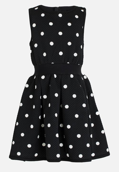 MINOTI - Quilted Dress with Full Box Pleat Black