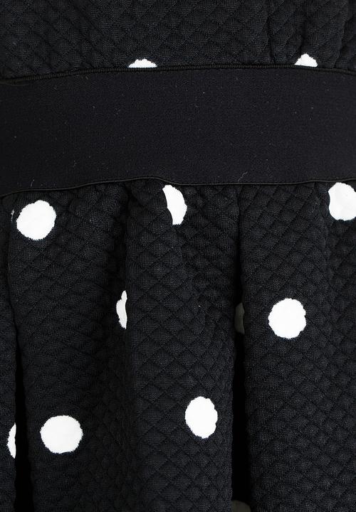 MINOTI - Quilted Dress with Full Box Pleat Black
