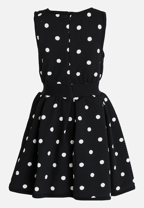 MINOTI - Quilted Dress with Full Box Pleat Black