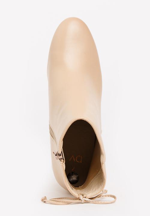 Dolce Vita - Vienna Embellished Heel Ankle Boots Nude