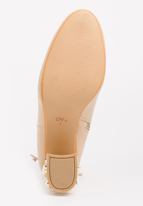 Dolce Vita - Vienna Embellished Heel Ankle Boots Nude