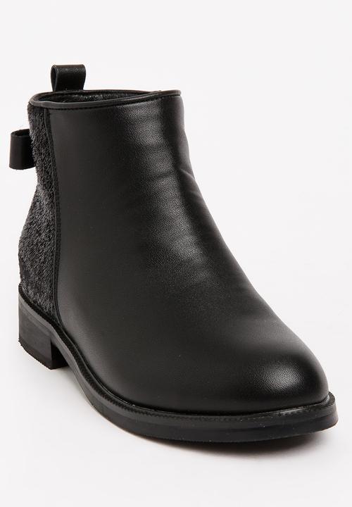 Pop Candy - Girls PU Ankle Boot Black
