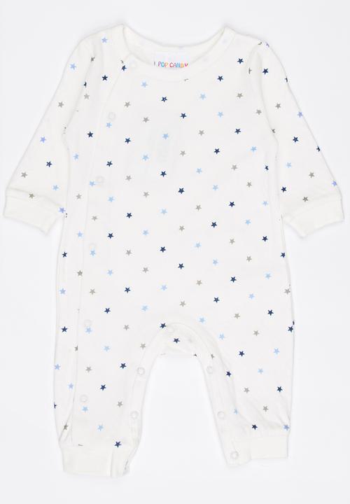 Pop Candy - Printed Sleepsuit White