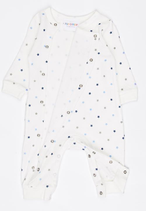 Pop Candy - Printed Sleepsuit White