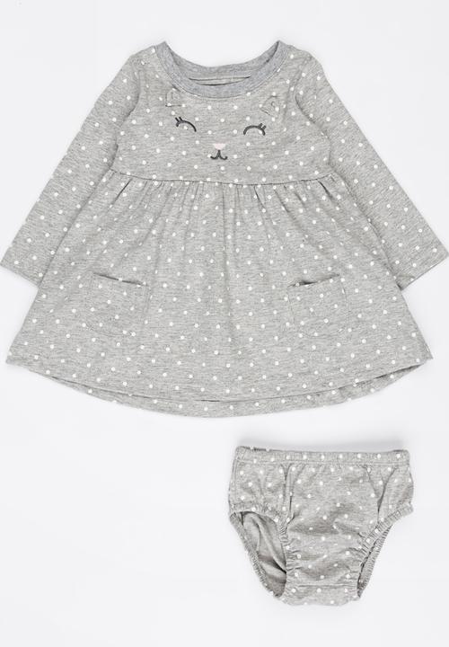 Pop Candy - Long Sleeve Dress Set Grey