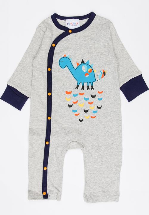 Pop Candy - Printed Sleepsuit Grey