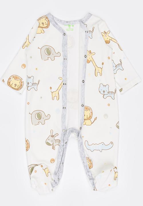 Pop Candy - 2 Pack Printed Bodysuit Set White