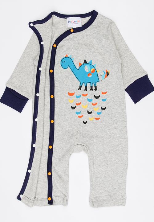 Pop Candy - Printed Sleepsuit Grey
