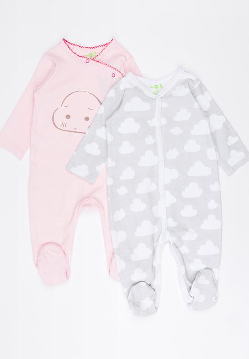 Pop Candy - 2 Pack Printed Bodysuit Set Multi-colour