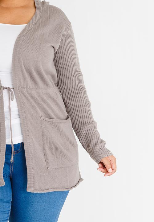 edit Plus - Hooded Knit Grey