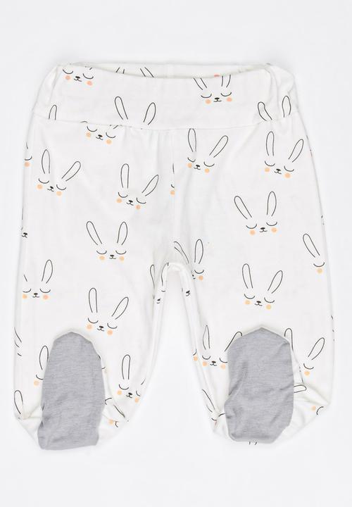 Pop Candy - Printed Pull On Pant White