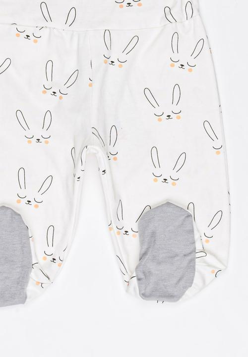 Pop Candy - Printed Pull On Pant White