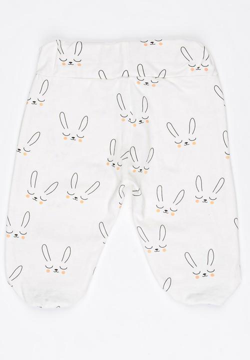 Pop Candy - Printed Pull On Pant White
