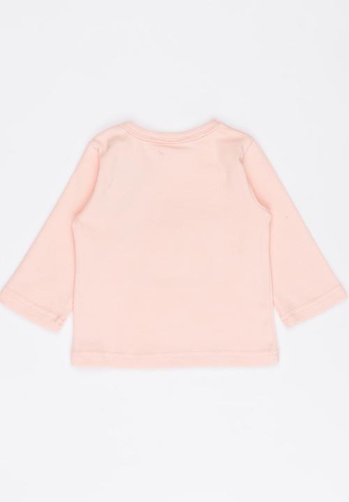Pop Candy - Long Sleeve Printed Tee Pale Pink