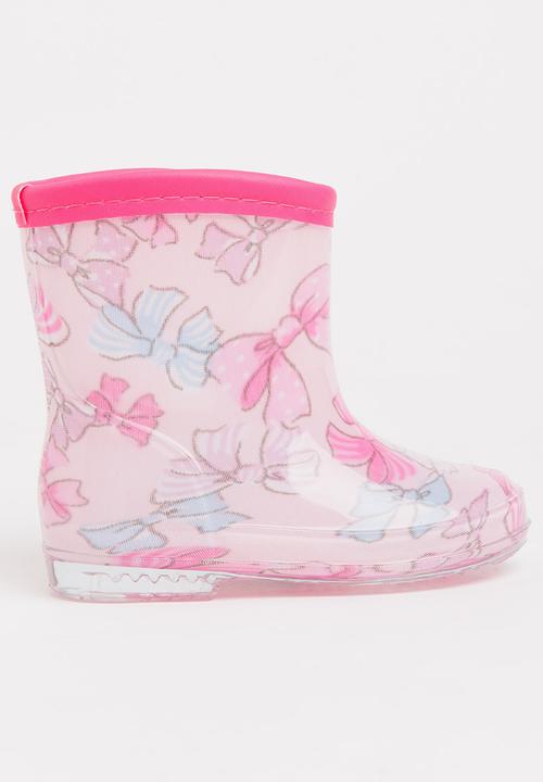 Pop Candy - Girls  Printed Boot Pale Pink