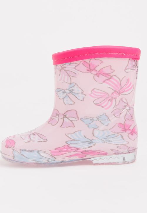 Pop Candy - Girls  Printed Boot Pale Pink