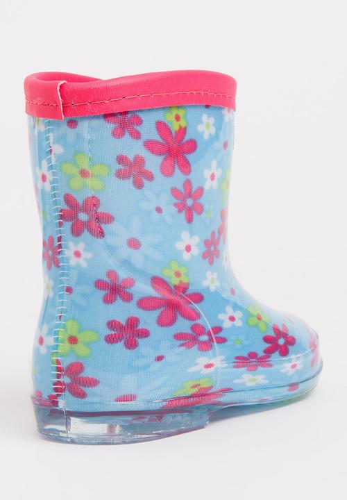 Pop Candy - Girls  Printed Boot Pale Blue
